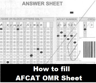 How to fill up AFCAT OMR answer sheet